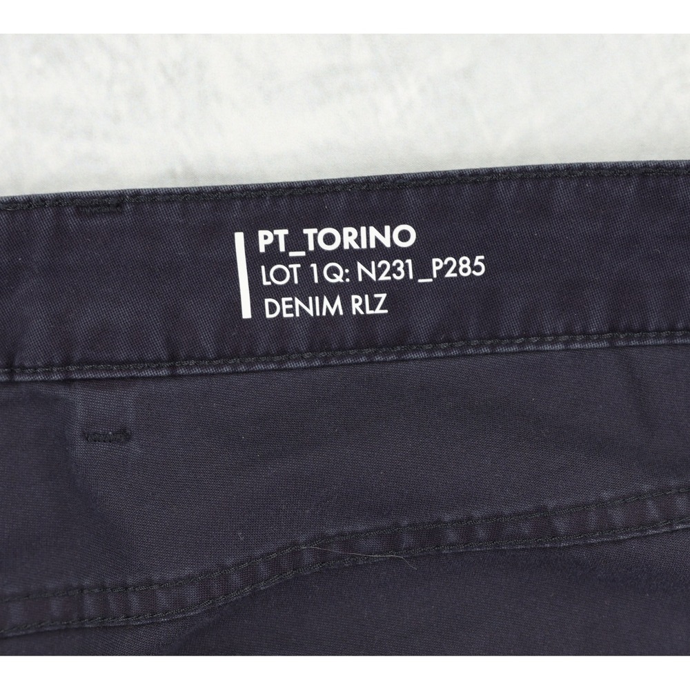PT Torino Jazz Pants Men 37x36 Navy Blue Stretch Slim Fit 5 Pocket Luxury Italy - Picture 7 of 15